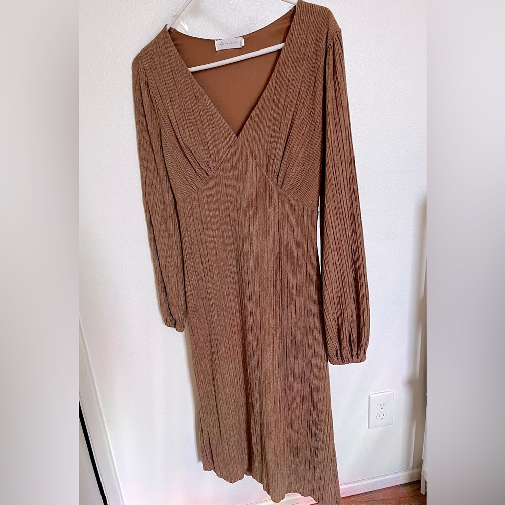 All in favor gold dress